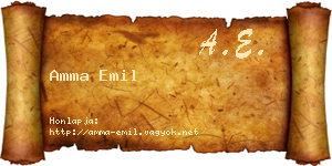 Amma Emil névjegykártya